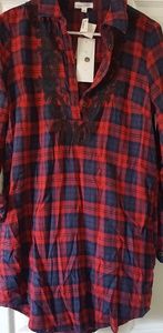 Red flannel shirt/dress